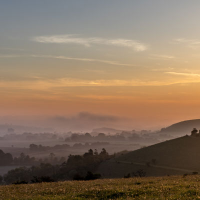 Dawn over the Cranborne Chase 